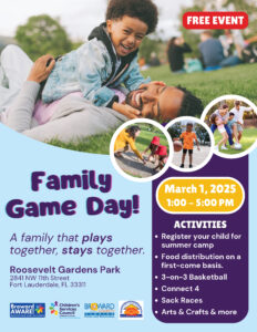 Family Game Day flyer